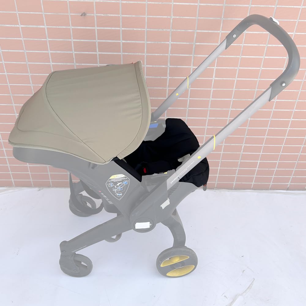 Replacement Canopy & Seat Cushion Set Compatible with Doona+ Car Seat Stroller - Sunshade Cover & Textile Fabric Accessories - Breathable, Machine Washable (Natural Green)
