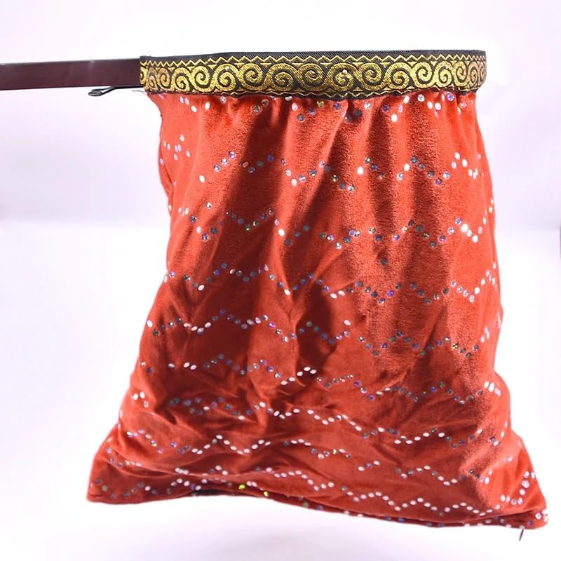 SUMAG Repeat Zipper Change Bag Fantasy Wooden Handle Large Size Magic Trick for Magicians Accessories Stage Gimmick Appear Vanish Magic