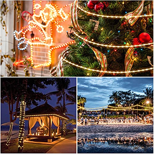 Forever Speed 6M LED Lichterschlauch Außen,216LEDs Wasserfest LED Lichtschlauc Schlauch Außen und Innen für Weihnachten, Hochzeit, Dach, Zaun Dekoration Beleuchtung WarmWeiß IP65
