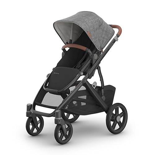 UPPAbaby Vista V3 Stroller — Full-Size Single-to-Double Convertible (Greyson Charcoal Mélange)