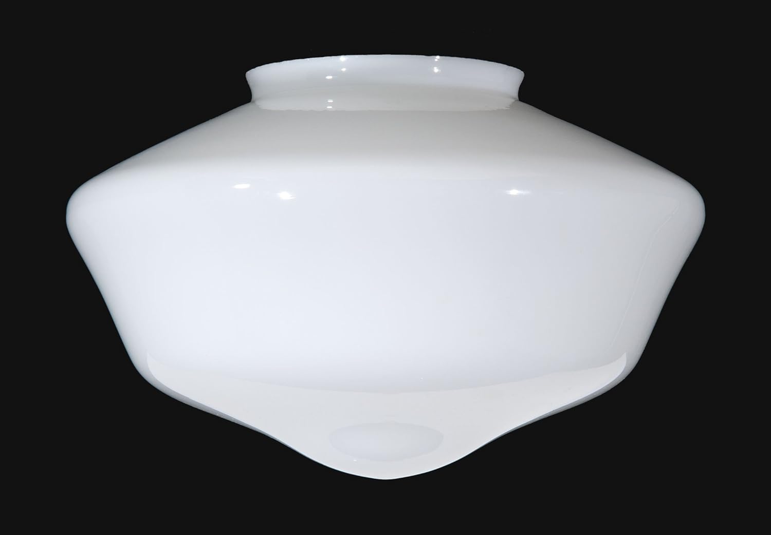 B&P Lamp® 14 Inch Diameter 6" Fitter Opal Schoolhouse Shade