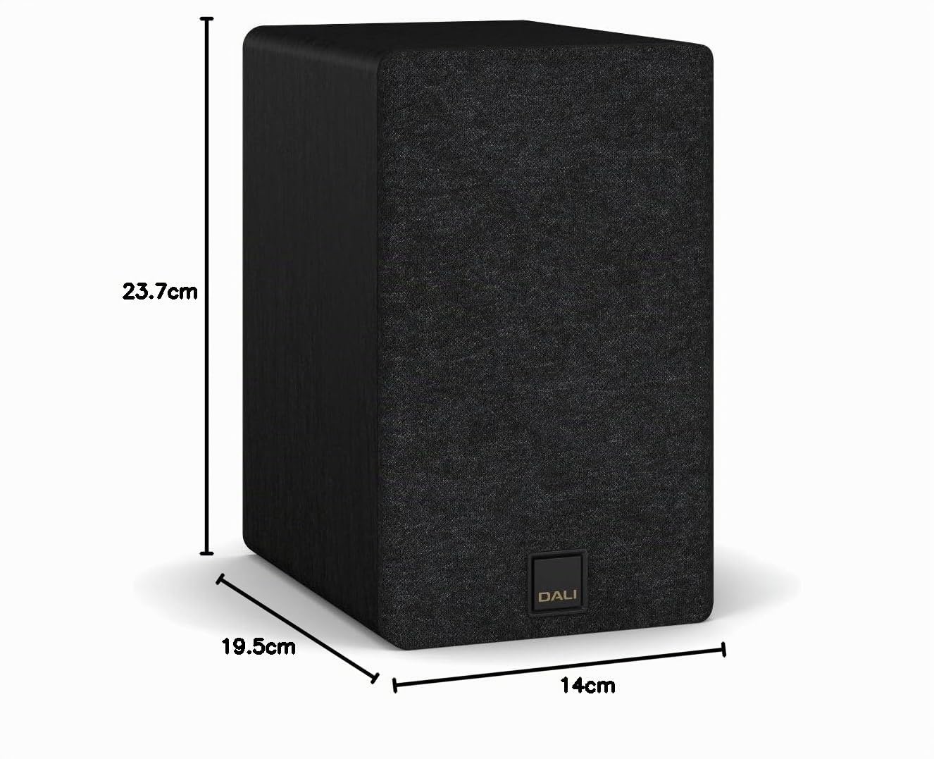 DALI KUPID - Altoparlante HiFi compatto e passivo di alta qualità, design a 2 vie, con woofer da 4,5" e tweeter da 1", supporto da parete incluso (coppia) - Black Ash