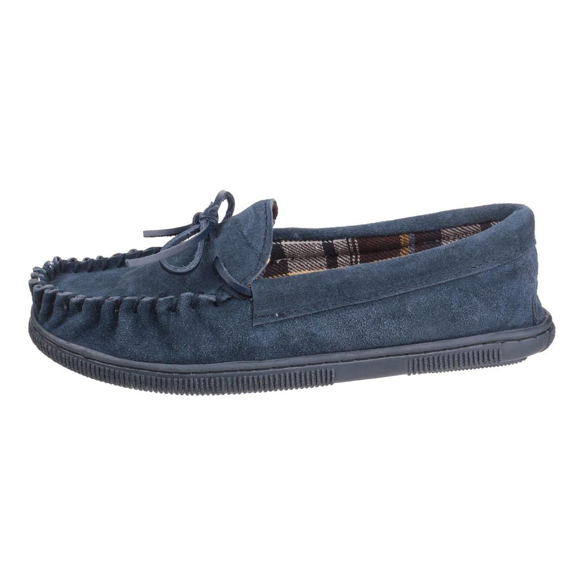 Cotswold Alberta Moccasin Slipper Male Navy Size 12