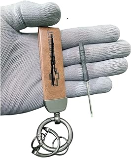 سلسلة مفاتيح جلدية مع حلقة مفاتيح، أكسسوارات زينة للنساء والرجال، بني شيف