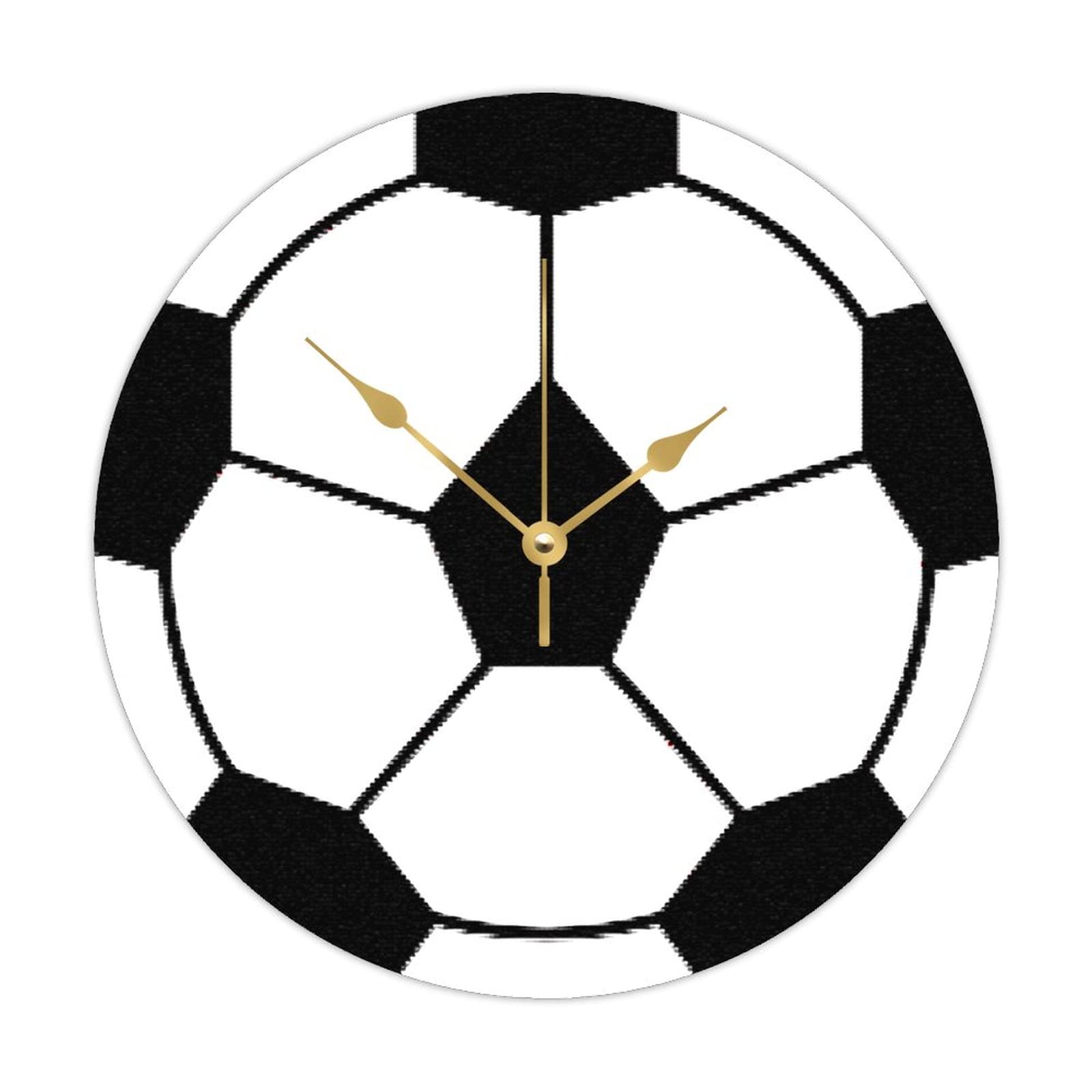 Horloge murale ronde en bois de 38 cm pour decoration de Noel