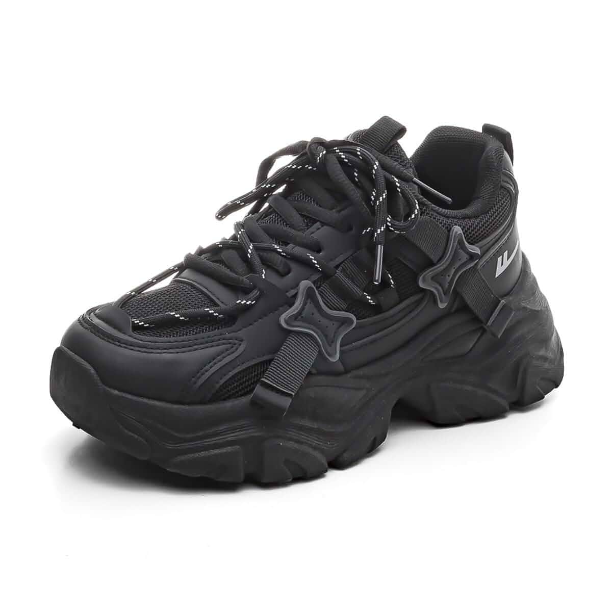Chunky Pink Platform Sneakers for Women Y2K Style Breathable Mesh Thick Sole Running Shoes Casual Tennis Footwear