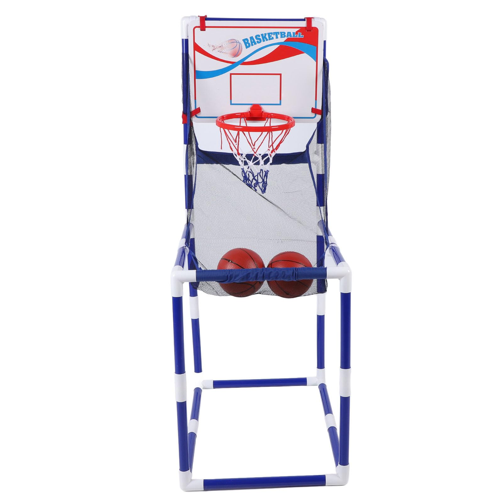 Juego de Aro de Baloncesto para Niños, Juego de Deportes de Interior y Exterior de Ajustable, Montaje de Bricolaje Seguro para Niños con Tamaño de 17,3x23,6x55,1 PU