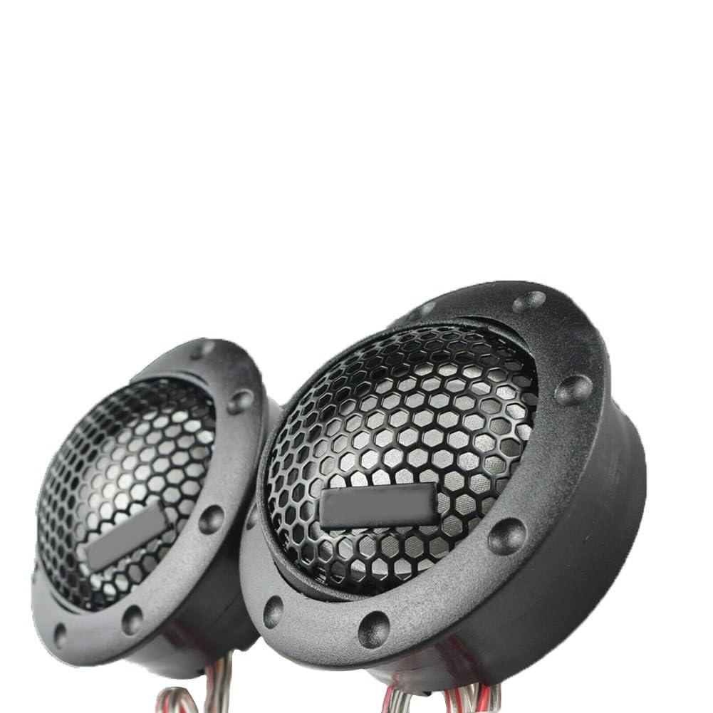 RichVibe Alpine DDT-S30 360 W 1" pour tweeters à dôme souple audio de voiture, 4 Ohm, sensibilité 91 dB, montage encastré/angulaire, pour systèmes 12-24 V