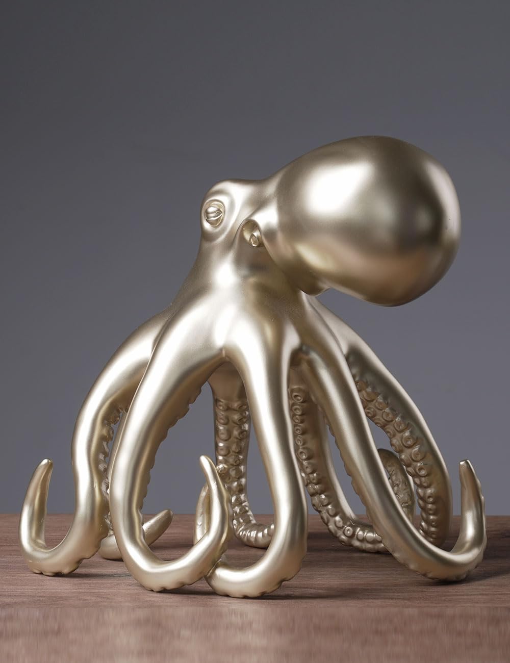Escultura de Pulpo Figura Abstracta Estatua Moderna Decoración Arte Interior Regalo para Estanterías Escritorio Mesas Resina 22cm
