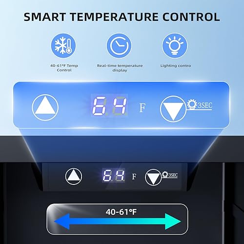 Miniatura 2 de Antarctic Star Refrigerador de bebidas de 18 litros, 24 latas, mini refrigerador con compresor silencioso, luz LED, refrigerador pequeño