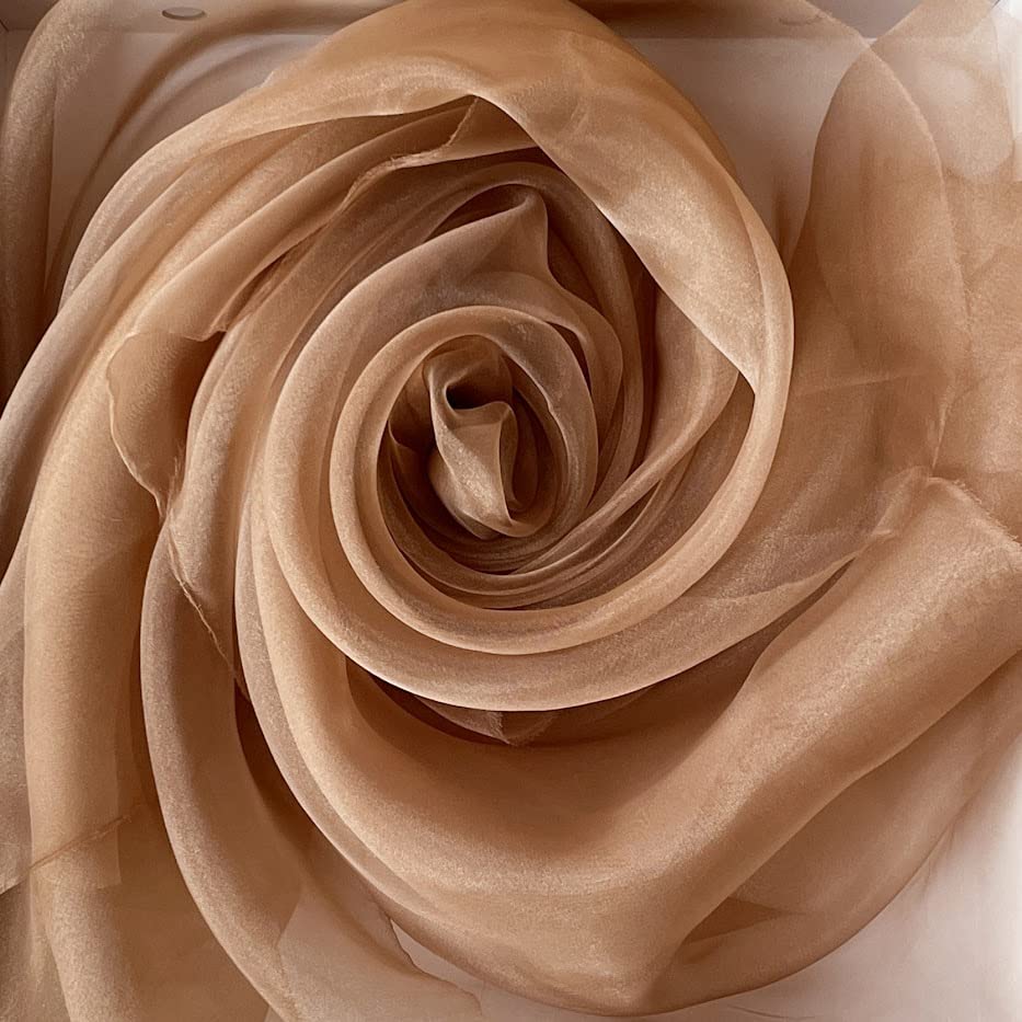 Megachest 145CM Wide Soft Organza Dress Fabric Fancy Costumes Decorations 50 Colors(Cinnamon,50 Meters) โ image 1
