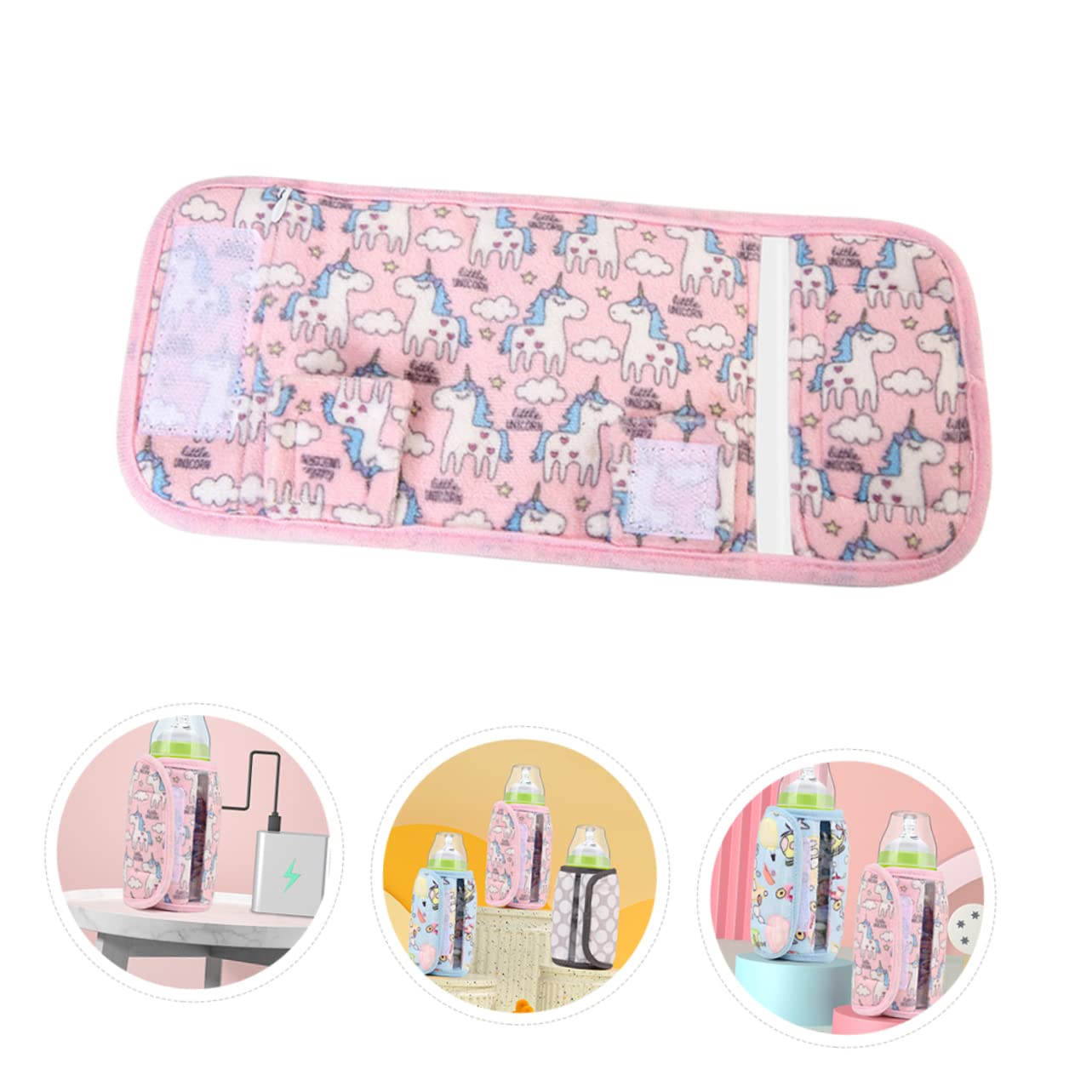 TOYANDONA 3piezas Térmica para Biberones Funda Aislante Calentadora Portátil para Viajes Compatible Cargador USB para Mantener Leche Temperatura Deseada