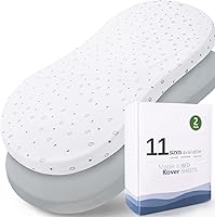 Vista 7 de Sábanas ajustadas para Pack and Play - Compatibles con Pamo Babe, Baby Trend, Graco, ADOVEL, Dream On Me y otros, cubierta de colchón para corralito