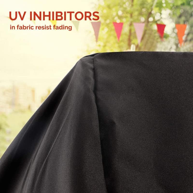 Miniatura 3 de Funda para parrilla de 58 pulgadas  Fundas para parrilla de poliéster resistente al agua  Funda rectangular negra para parrilla de barbacoa al aire