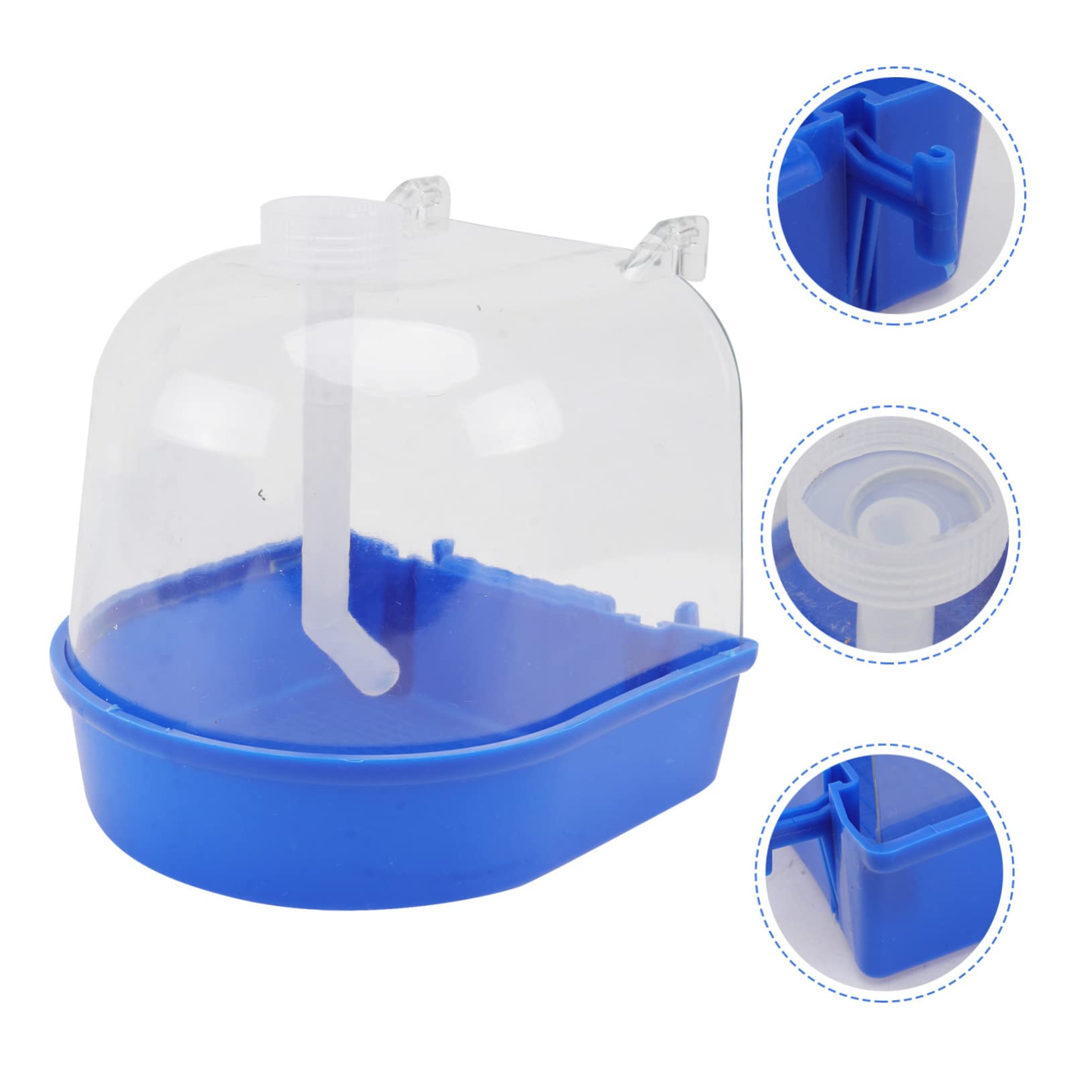 FOMIYES 2 Set Vasca da Bagno Automatica per Uccelli Vasca da Bagno per Uccelli Materiale in PVC Facile da Appendere per Gabbia per Pappagalli Semplice Vasca da Bagno per Uccelli