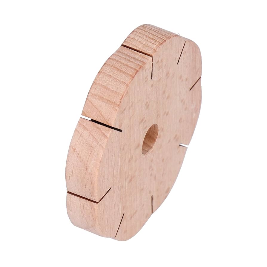 組紐　おもり Amazon.co.jp: 木製組紐ディスク、8スロットラウンド組紐ビーズ