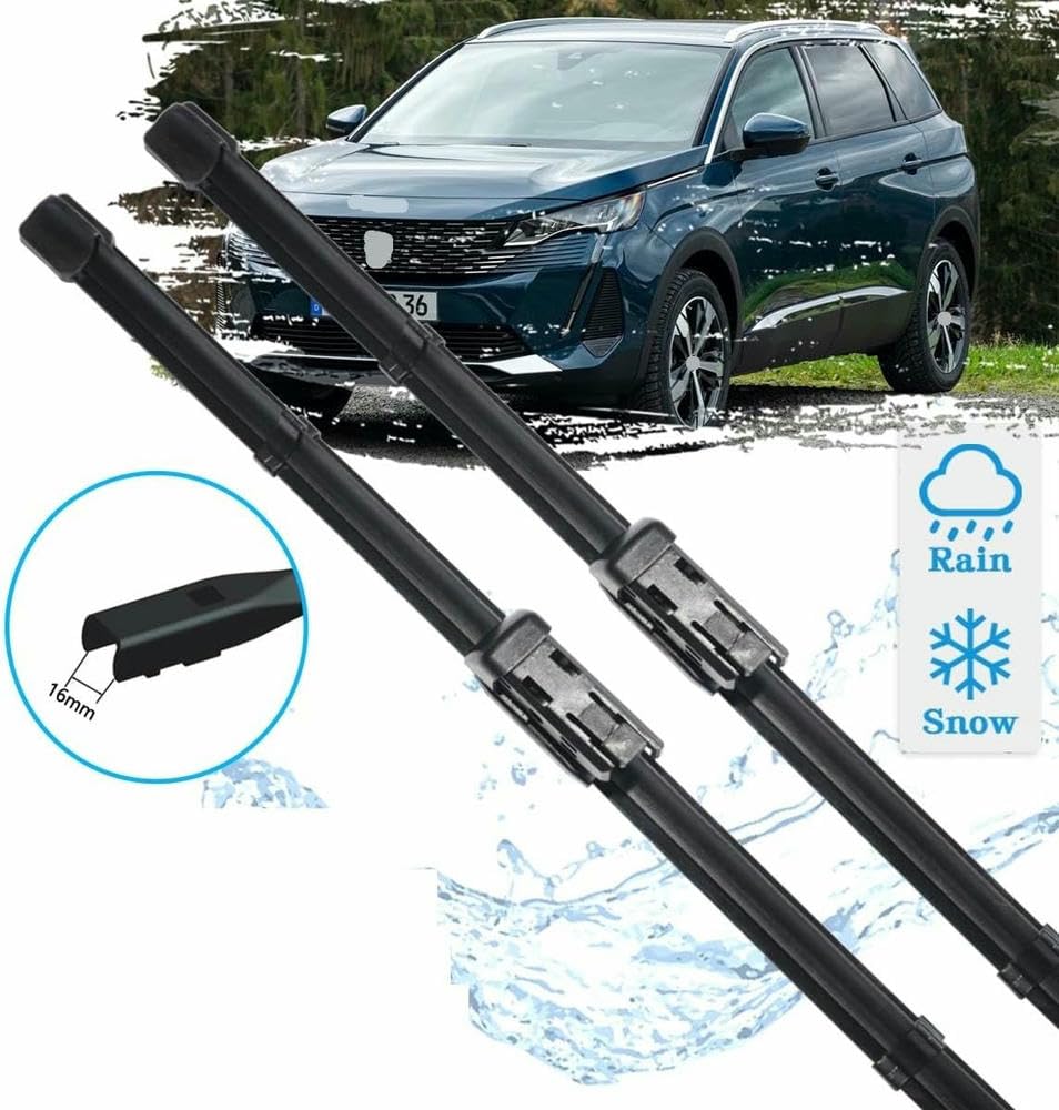 ZHUNDU Przednie Wycieraczki Samochodowe Szczotki Do Szyby Przedniej Do Peugeot 5008 Mk2 T87 2017 2018 2019 2020 2021 2022 Przednie Wycieraczki Szyby Przedniej
