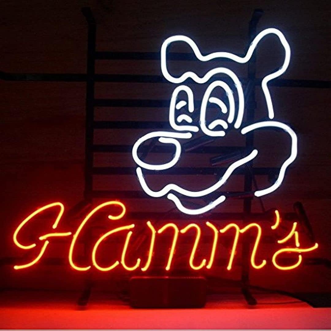 Hamms Real Glass Neon Light Sign Home Beer Bar Pub Windows Garage