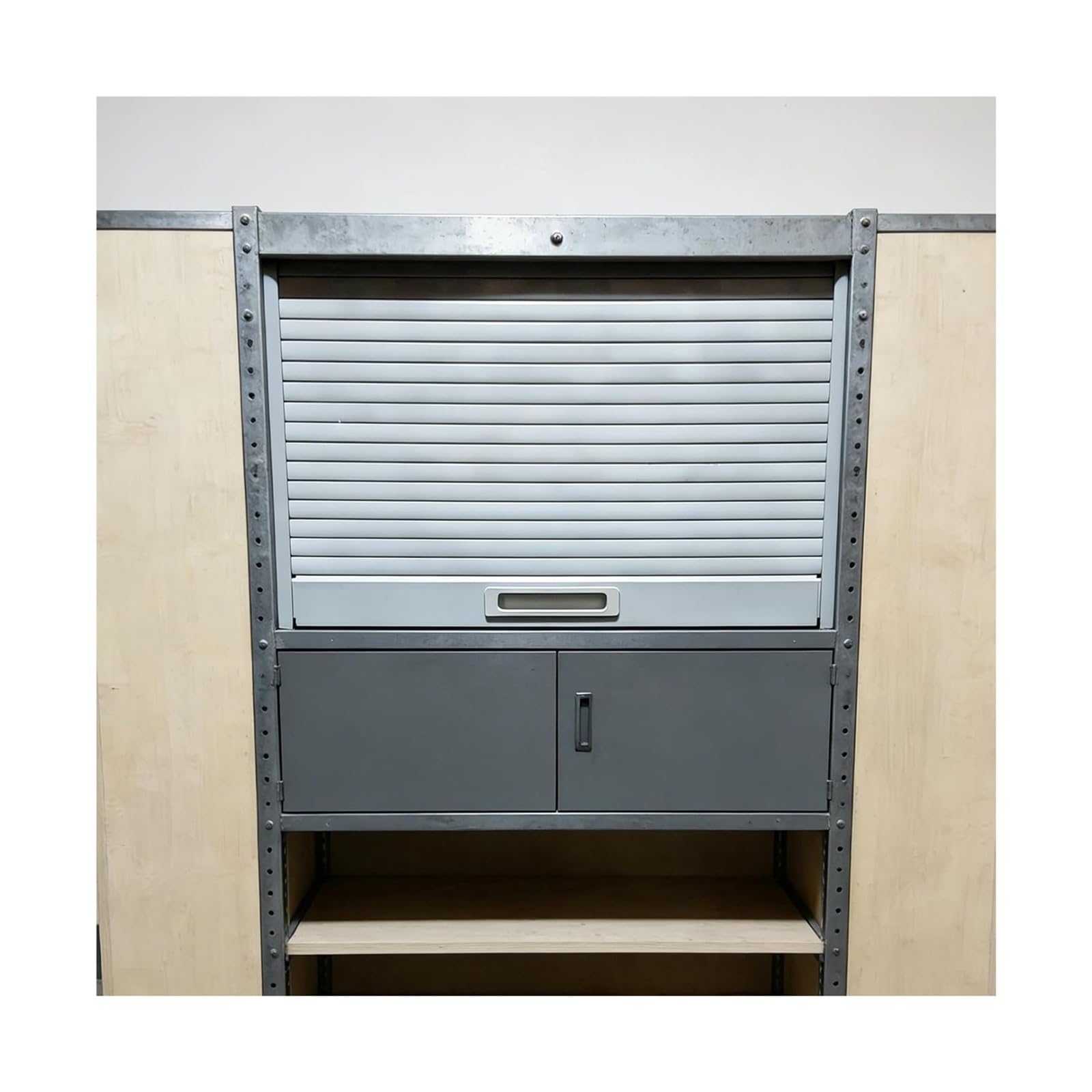 Accordion Folding Door Kit, Roll Up Tambour Door with Handle, Multiple Sizes, for Wardrobe Cupboard RV(20x20in/50x50cm)