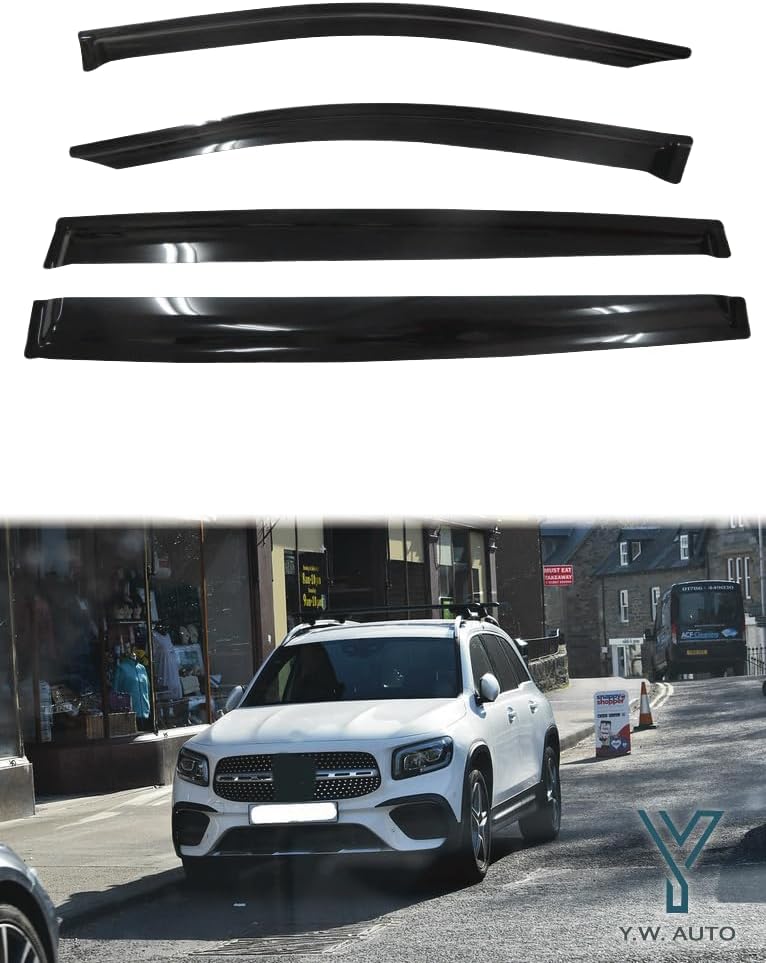 YW AUTO Out Channel Ventvisor/Window Deflectors/Window Visor | Fits 2020 - ON Mercedes Benz GLB, 4 pcs.