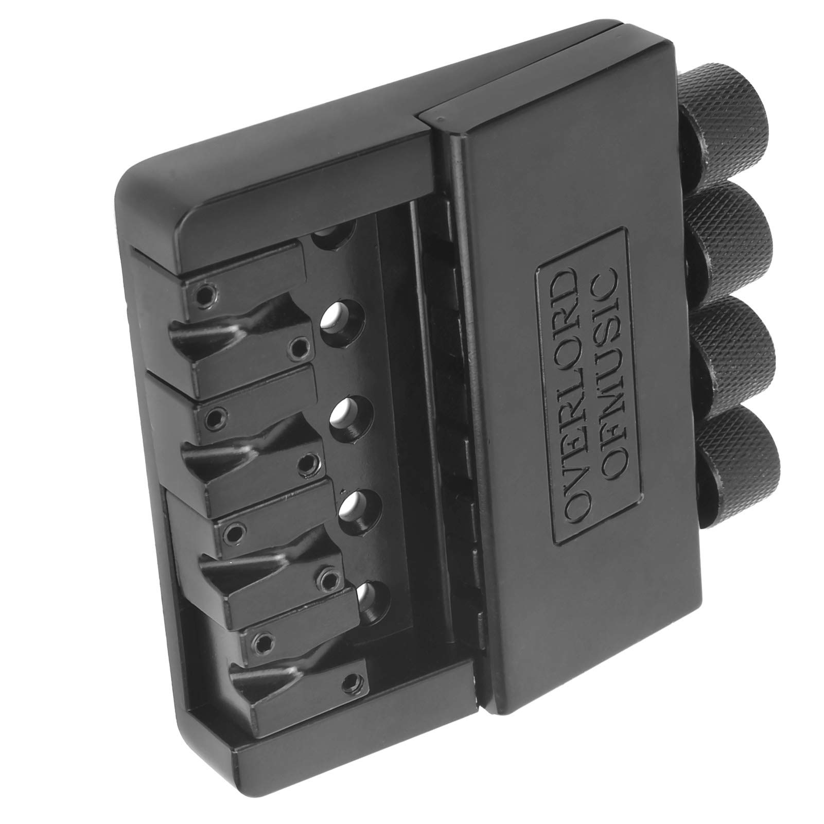 POENVFPO Kit Ponte e Cordiera in Lega di Zinco a 4 Corde per Basso Elettrico Senza Testa, Hardware di Installazione Completo, Accessorio Musicale Professionale