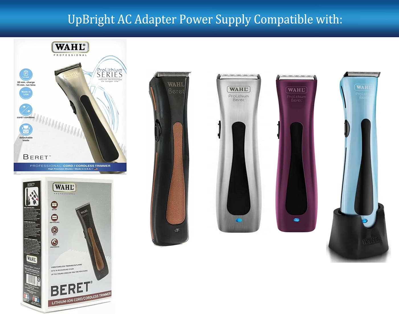 UpBright AC Adapter compatible with Wahl Beret trimmers