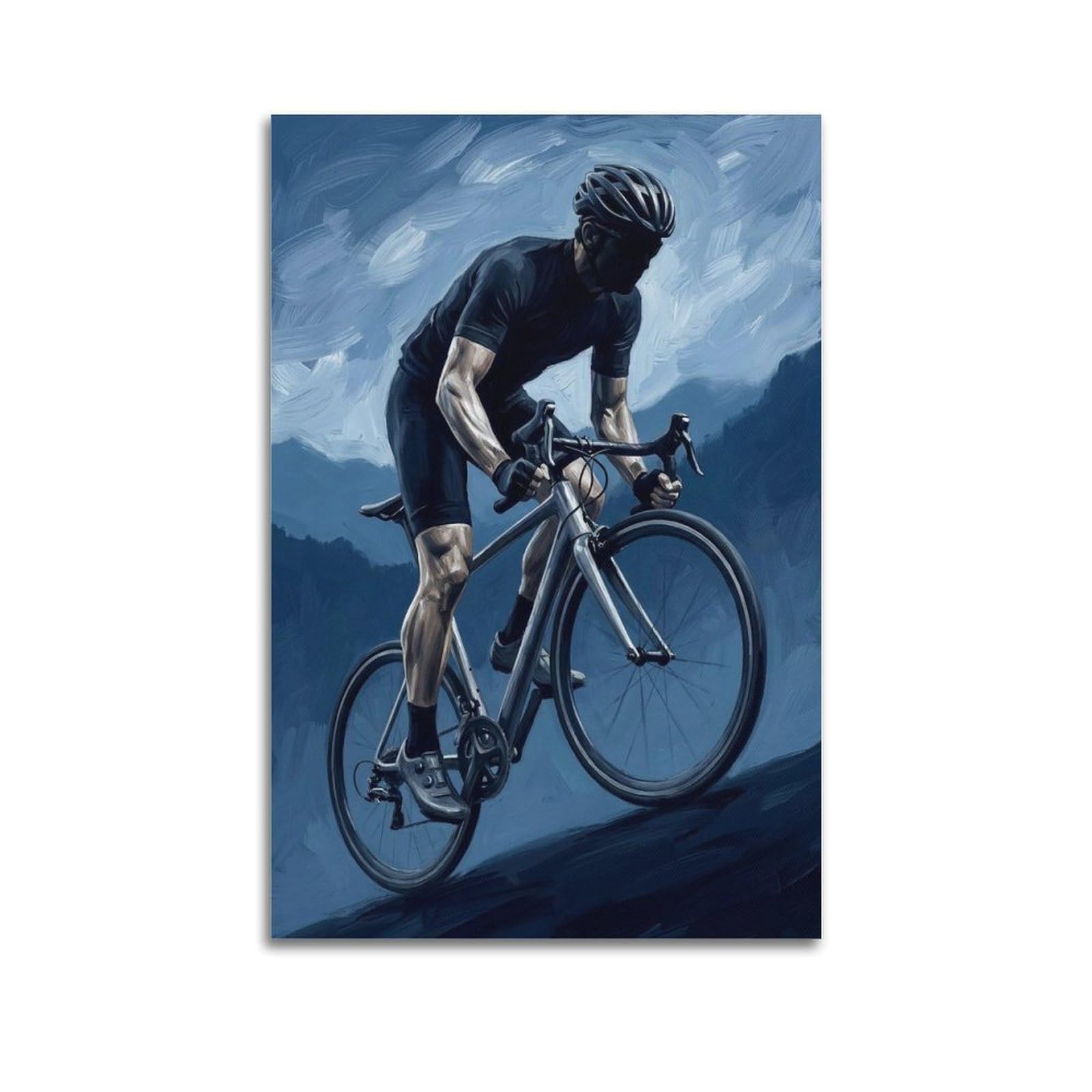 Poster cyclisme course de vélo escalade montagne déco chambre 50x75cm