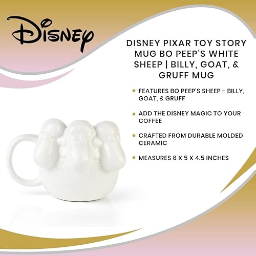 Miniatura 7 de Disney Toy Story Bo Peep Taza de café  Diseño de ovejas Billy, cabra y Gruff  Ideal para Toy Story y fanáticos de Pixar  Regalo de Pascua para
