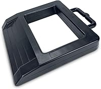 ROBLOCK Heavy Duty Rubber Pallet Jack Chock - 14.2x11.2x2 Inch Wheel Stopper with Handle for Trucks & Warehouses, Black