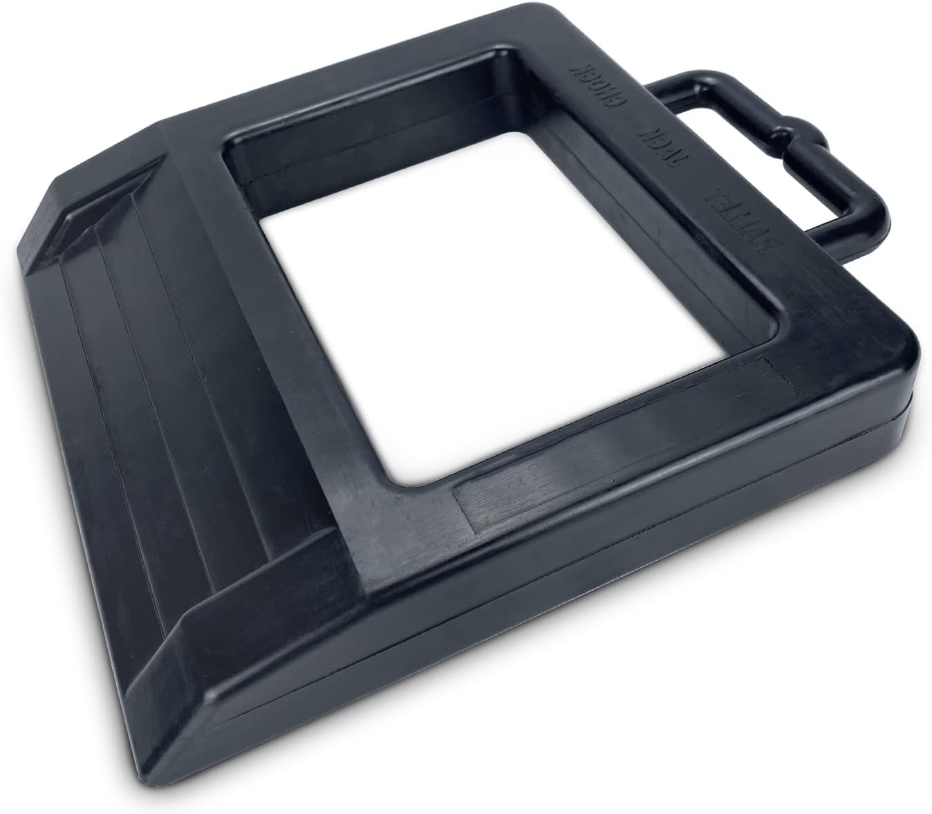 ROBLOCK Rubber Pallet Jack Chock Heavy Duty Wheel Chock, Pallet Jack Stopper for Truck 14.2" Length x 11.2" Width x 2" Height (1 Pack, Black)