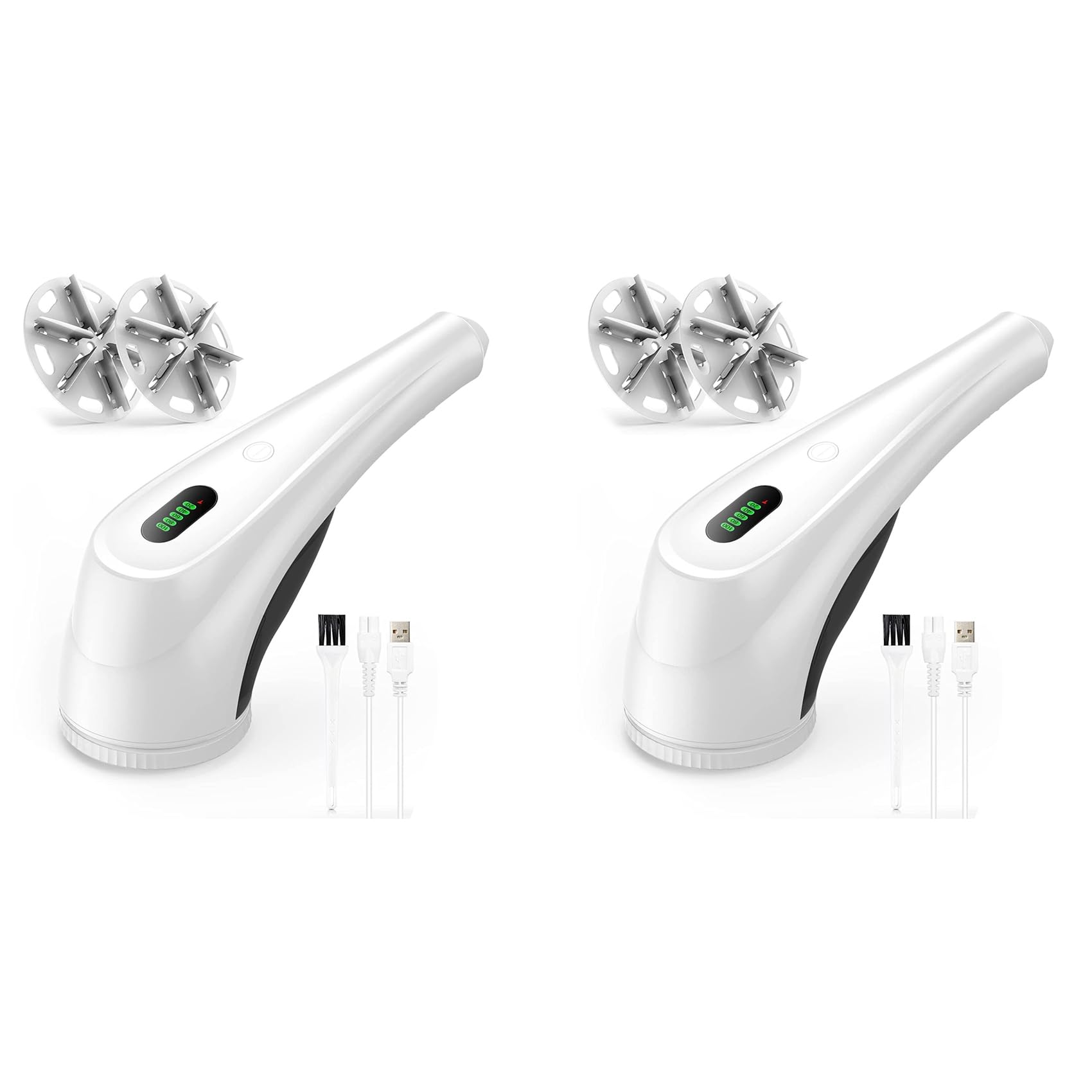 2X Afeitadora Eléctrica de Pelusas, Removedor de Pelusa Recargable por USB para Diferentes Tejidos Quitapelusas Cortador de Pelusa para la Familia
