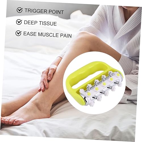 Miniatura 3 de SAFIGLE Aleación de aluminio facial linfática linfática amarilla de la postura del rodillo del masaje del tejido profundo 3pcs