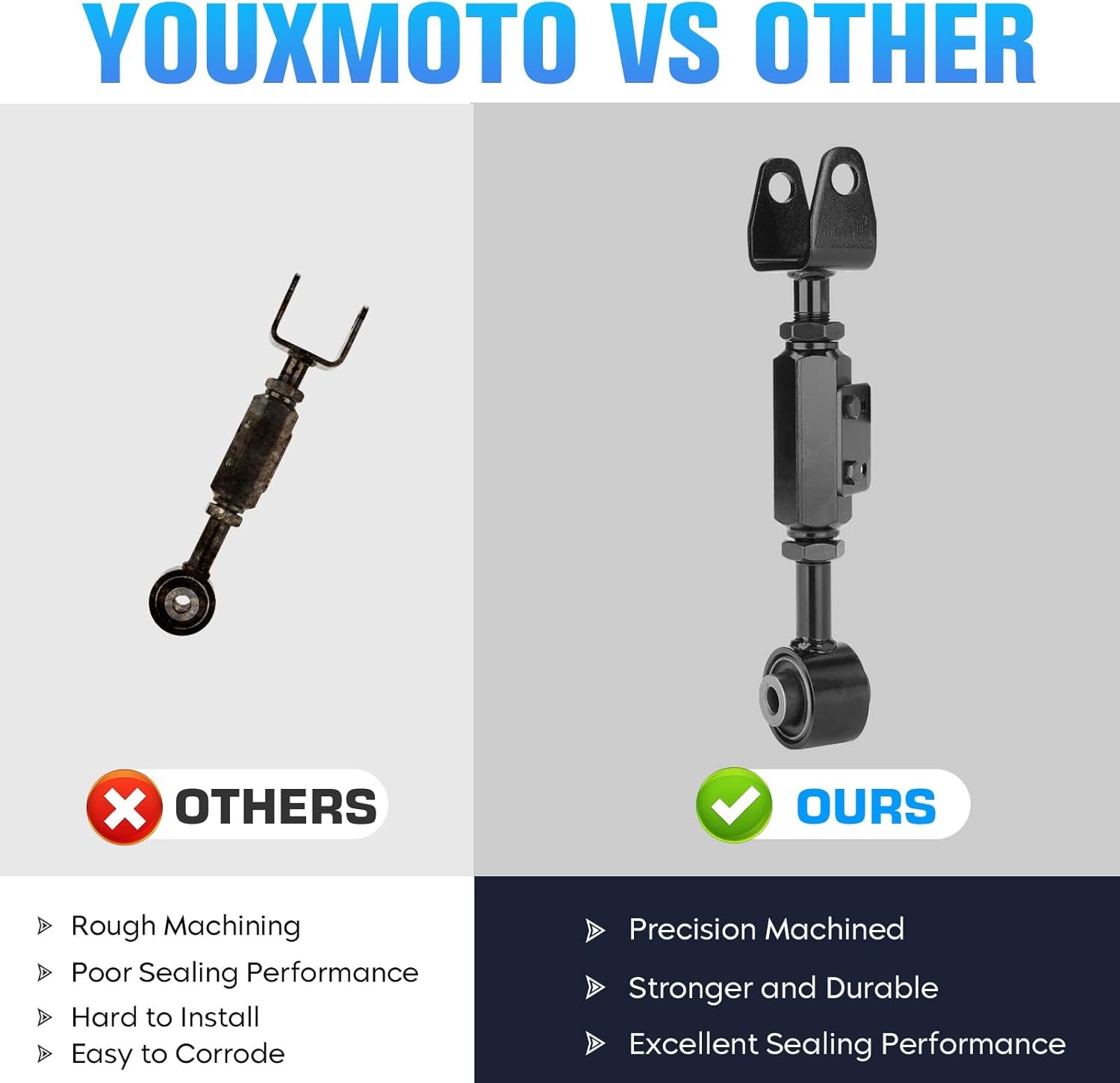 Left Right Rear Upper Adjustable Control Arm Fit for Honda CR-V 2002 2003 2004 2005 2006, Element 2003-2011, Replace 52390S9AA11 52400S9AA11