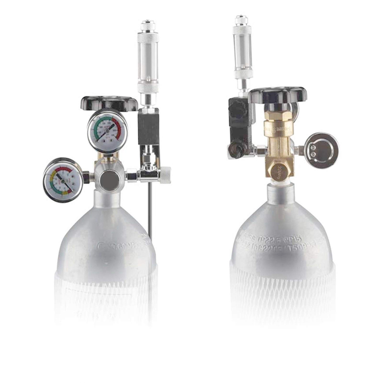 Chauffe-mains Aquarium CO2 Régulateur magnétiques Electrovanne CO2 réservoir de poissons Réduction de la pression du système de contrôle Valve DIY CO2 Kit 220 V 110 V (Size : C)