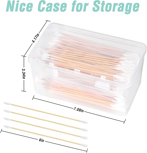 Miniatura 5 de BOOSTEADY Hisopos de limpieza de armas de algodón de 6 pulgadas con mango de bambú (Elige tu punta)