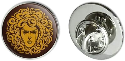 Medusa Gorgon Head Covered in Snakes Metal 0.75