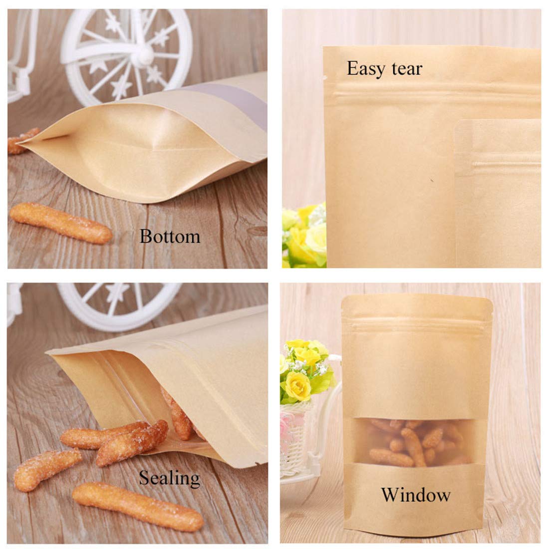 Emballage En Carton Kraft Avec Fenêtre Pour Emballage 90x50x130mm (500 Utés