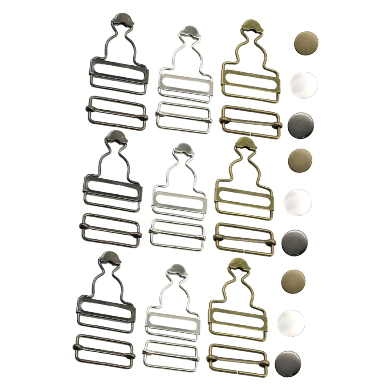 Ensembles de boucles de bretelles salopette en fer détachable pour couture loisirs