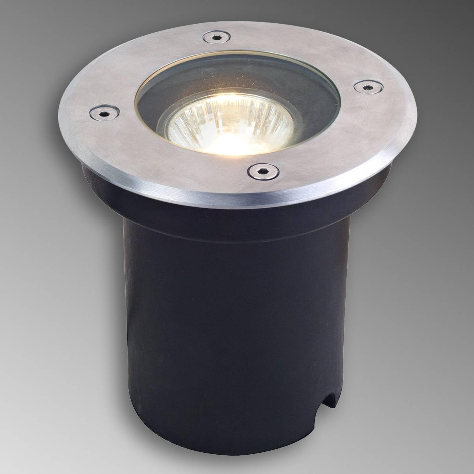 Lucande foco empotrable de suelo exterior en acero inoxidable, estanco