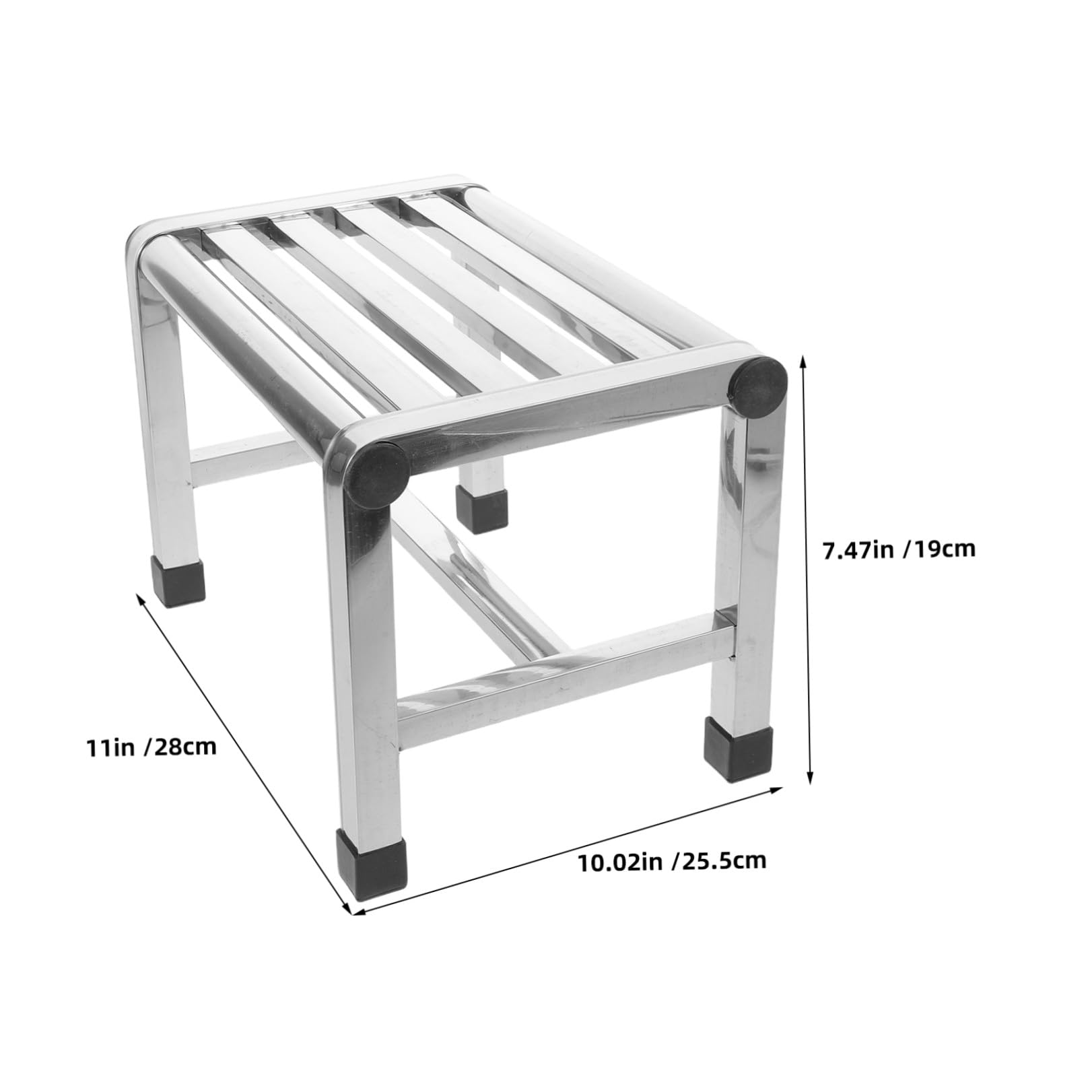 Taburete de Ducha de Acero Inoxidable Portátil y Antideslizante Diseño Compacto para Baño y Jardines, Resistente y Seguro para Personas Mayores