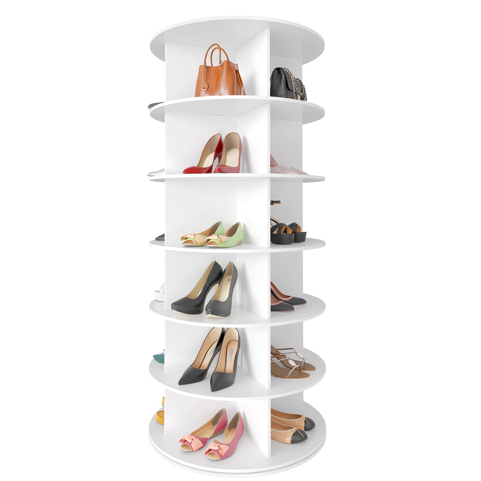 6 Tier Rotating Shoe Rack Tower