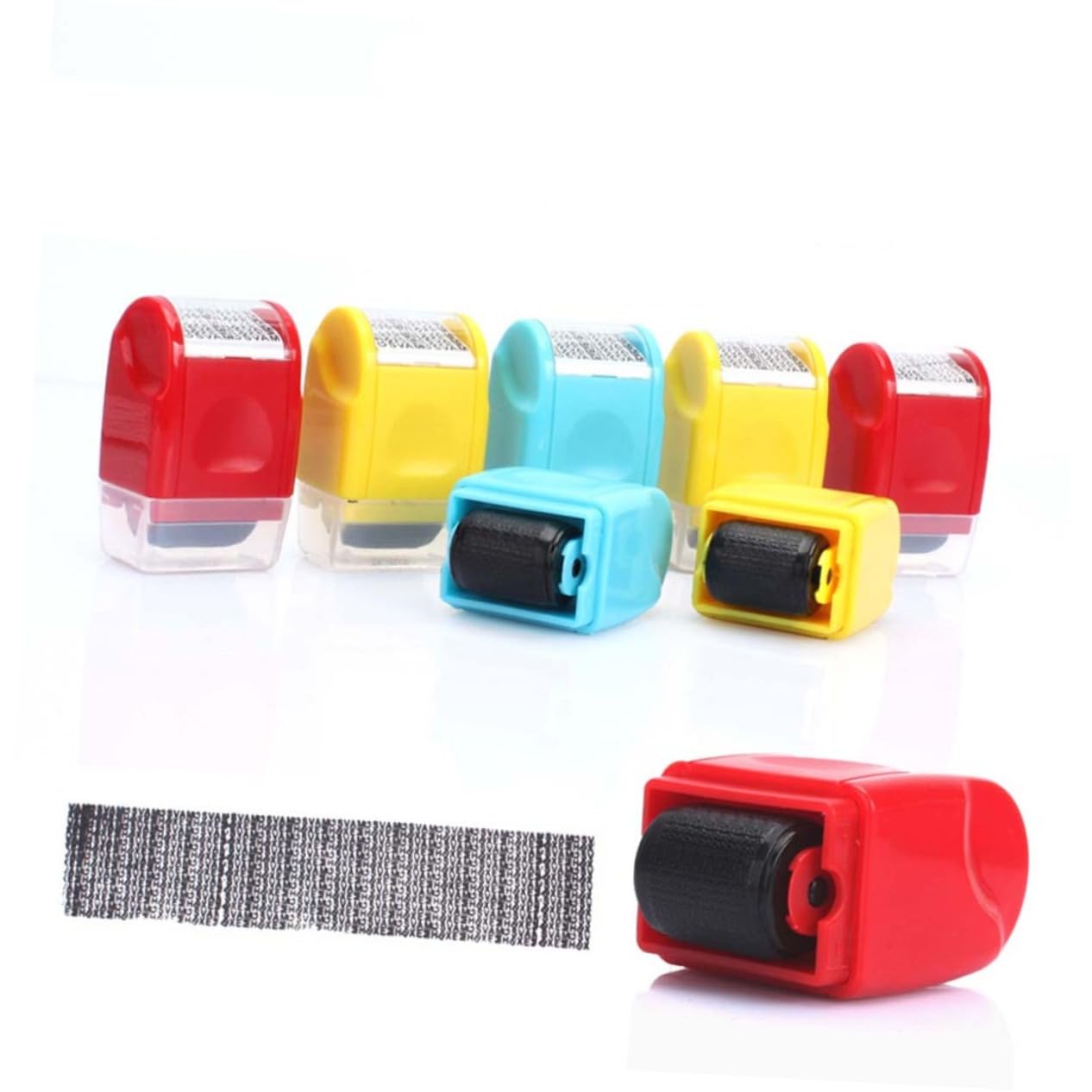 Tofficu 3pezzi Mini Roller Stamp Autoinchiostrante Per Privacy Timbro Di Sicurezza Per Documenti Riservati Protezione Della Privacy Ufficio Facile Da Trasportare e Utilizzare Buste
