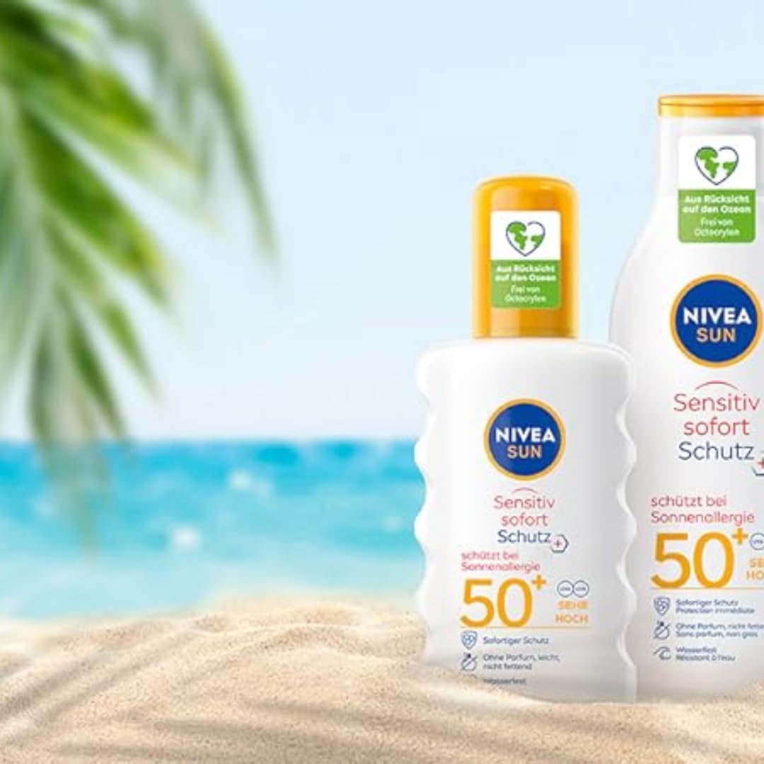 Mit Pufai Überraschungsgeschenk, Sonnenschutzmittel Sun Sensitiv Sofort Schutz Spray bei Sonnenallergie LSF 50+ Sonnencreme LSF 50+ 200 Mililiter
