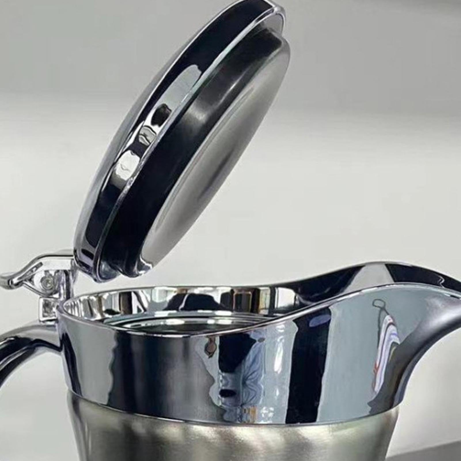 Sauciere De Table Greensen Sauce Bateau En Acier Inoxydable 304 Double Couche Isolation Pot à Saveur Pichet De Sauce Ustensiles De Cuisine 450ml Saucière électrique