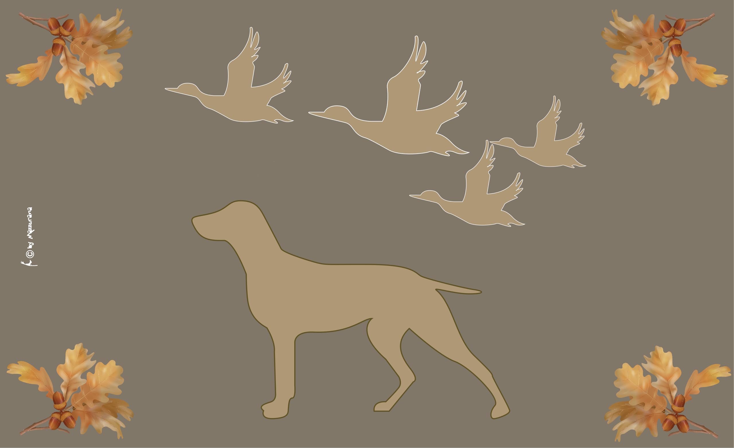 Drapeau chasseur chien et canards ultra bateau grand format résistant