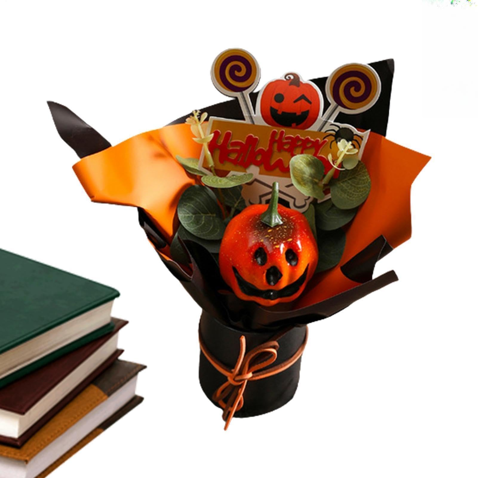 Bouquet fleurs Halloween avec centre de table gothique pour fete d'automne