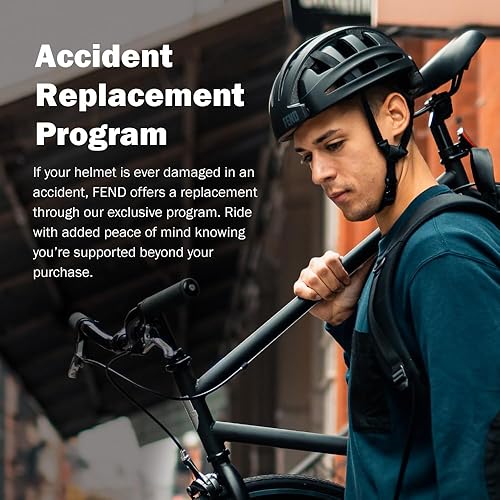 Vista 5 de FEND Un casco de bicicleta plegable – Diseño patentado Smart-Fold 50% compacto, seguridad galardonada con certificación CPSC/EN1078, para adultos