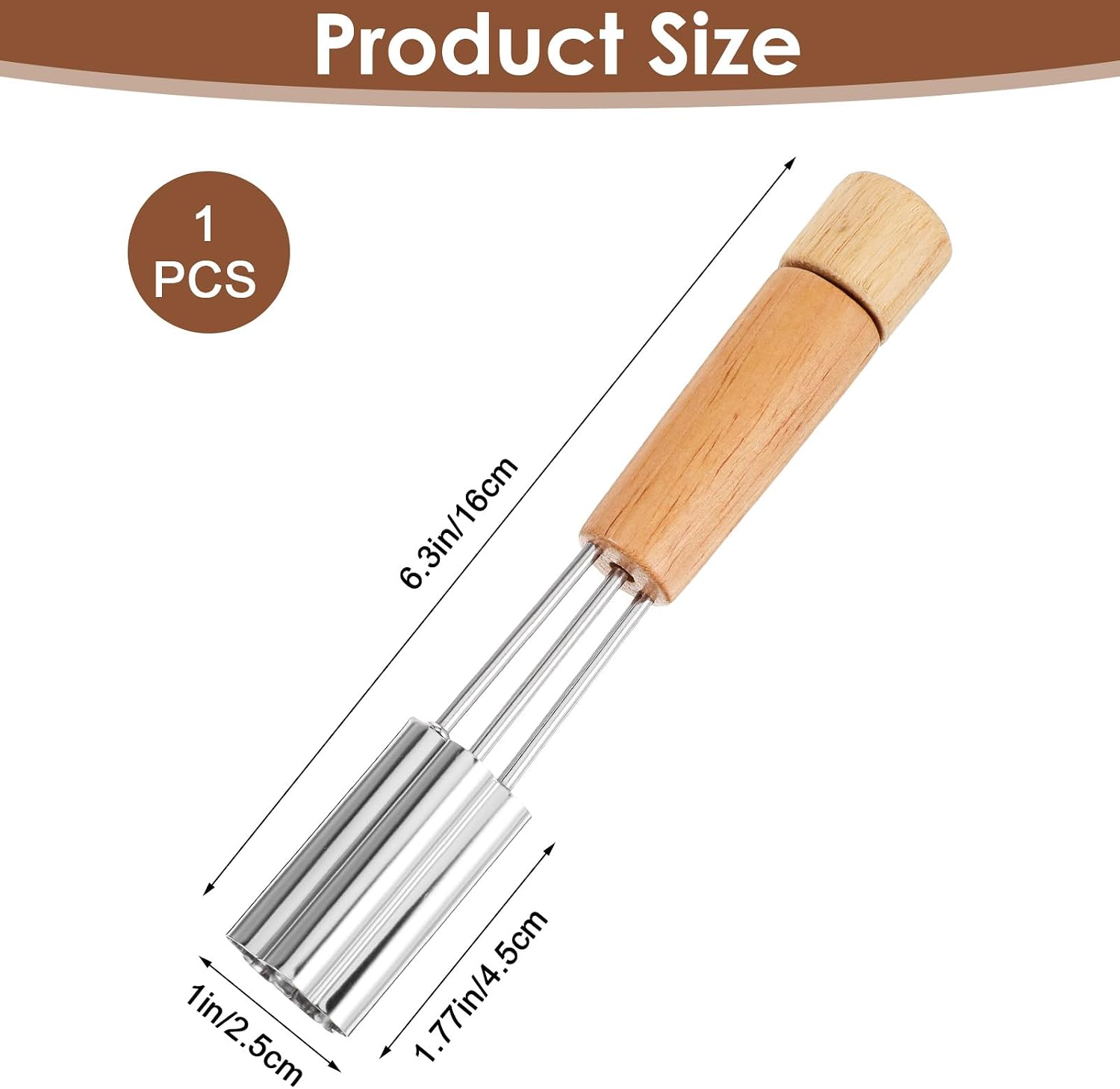 Oruola Cupcake Corer Tool - Stainless Steel Cupcake Hole Punch for Filling, Durable Cupcakes Filler Tool with Flower Design for Baking Accessories