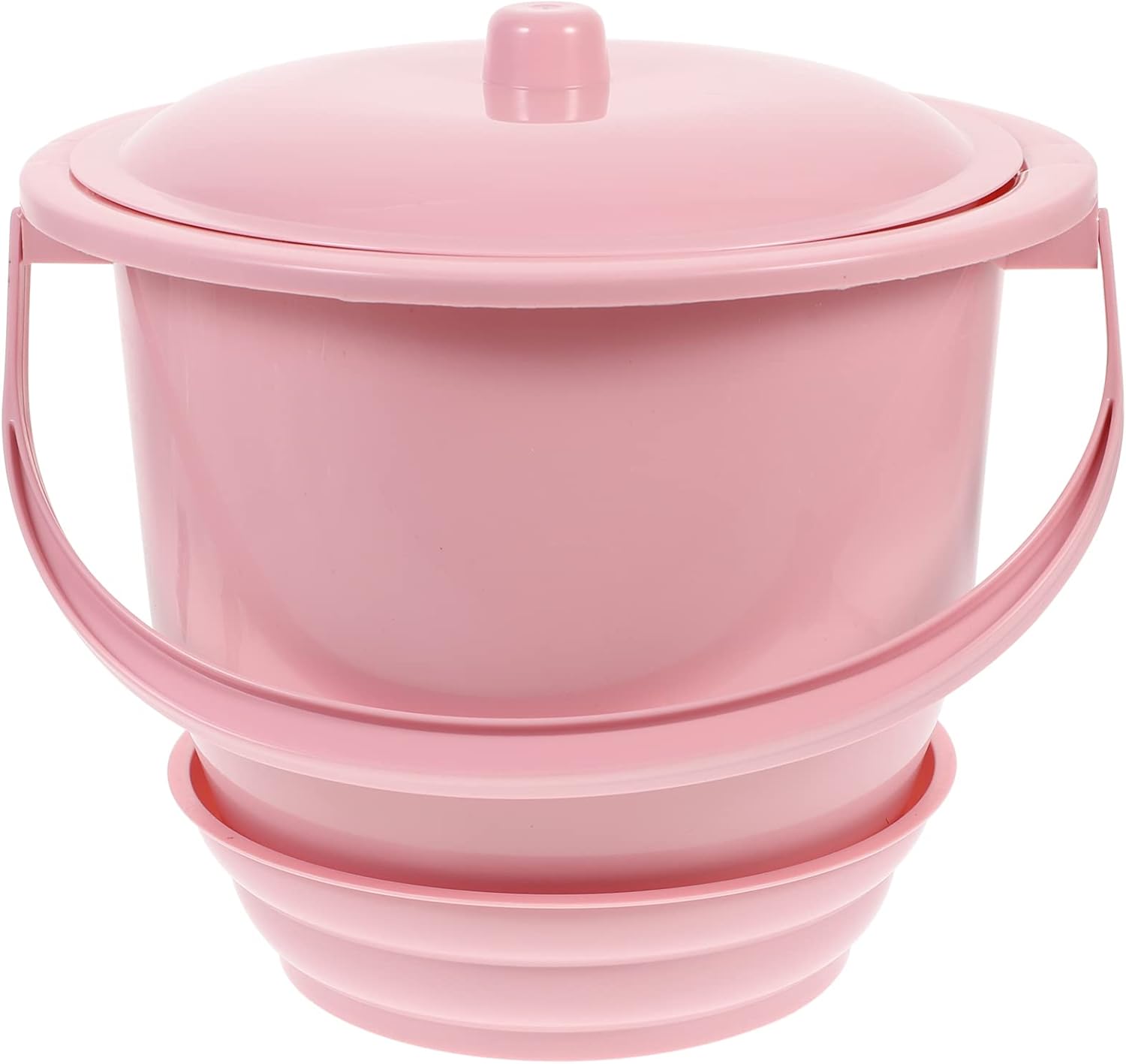 ERINGOGO 1pc Handheld Spittoon Cover Practical Urine Bucket for Home Use Lightweight Portable Chamber Pot for Elders and Pregnant Women Made of Red