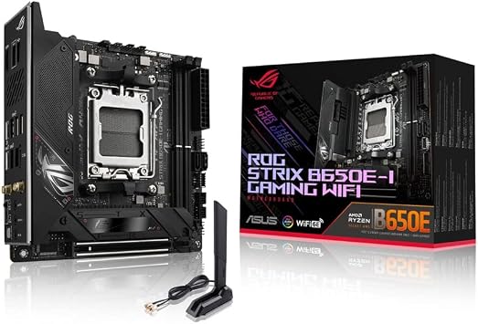 ASUS ROG STRIX B650E-I GAMING WIFI AMD Ryzen 7000 Series AM5 Compatible B650 Equipped Mini-ITX Motherboard/Domestic Authorized Distributor Product
